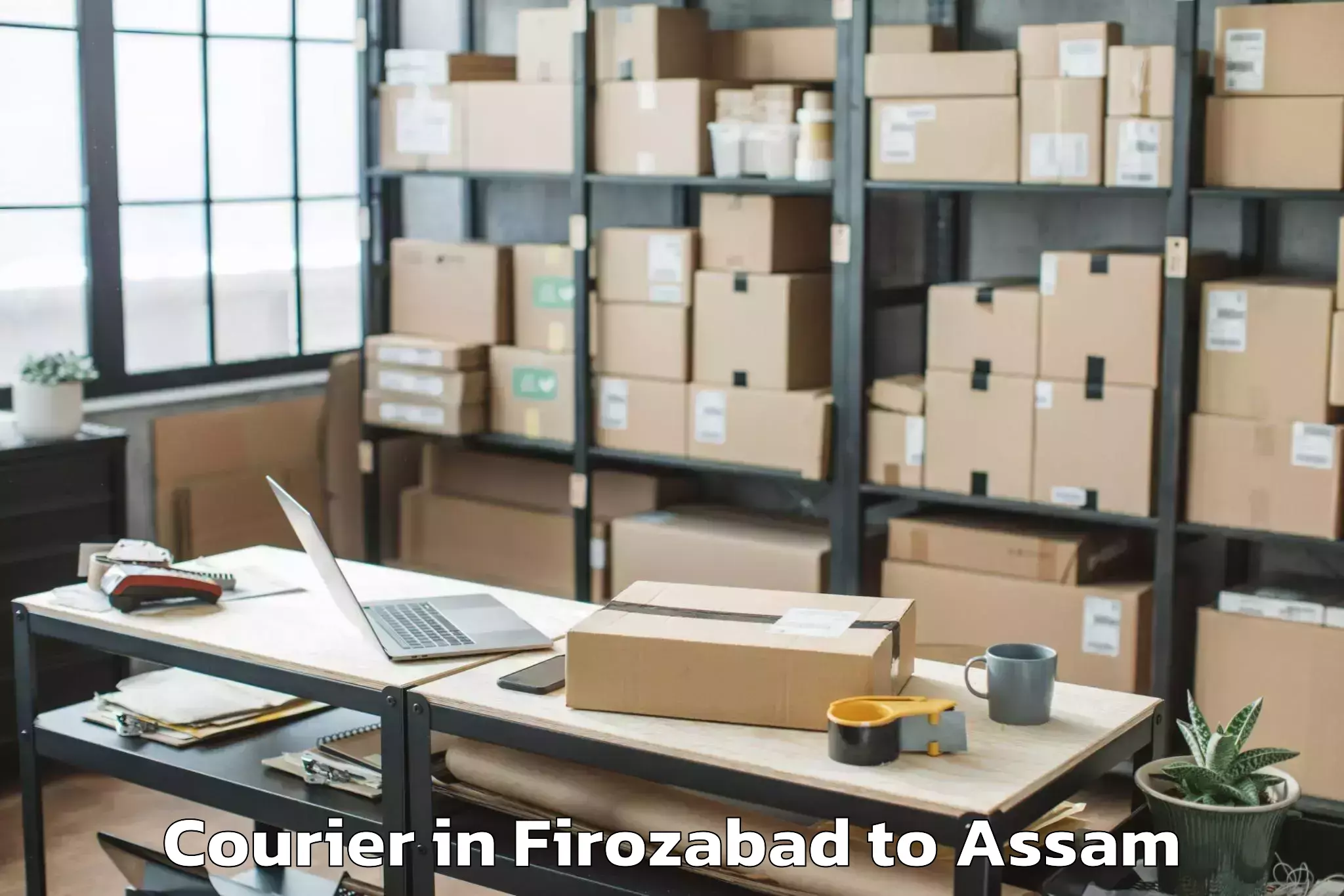 Book Firozabad to Khoirabari Courier